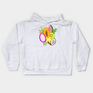 Tropical fruits Kids Hoodie